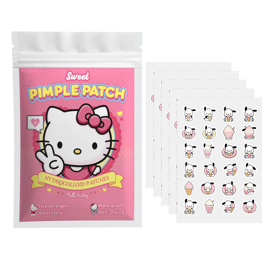 Hydrocolloid Pimple Patch - 48/120PCS Patchs anti-acné Hello Kitty, patchs