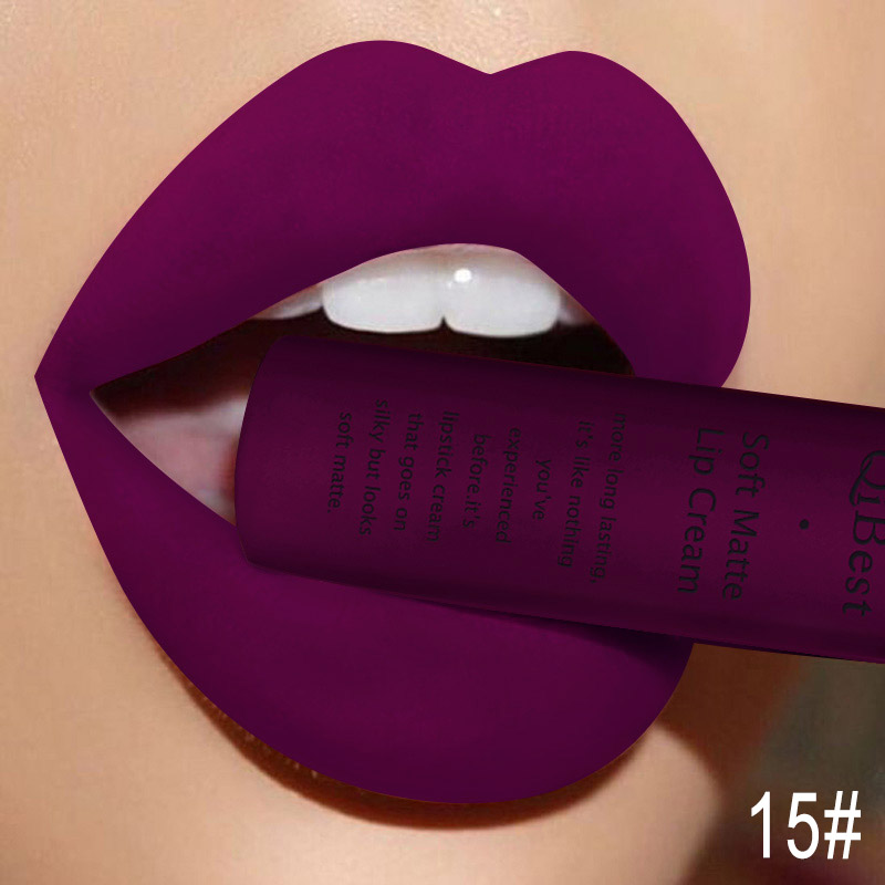 Matte Velvet Lip Tint Long Lasting - QIBEST Sexy velours mat brillant à
