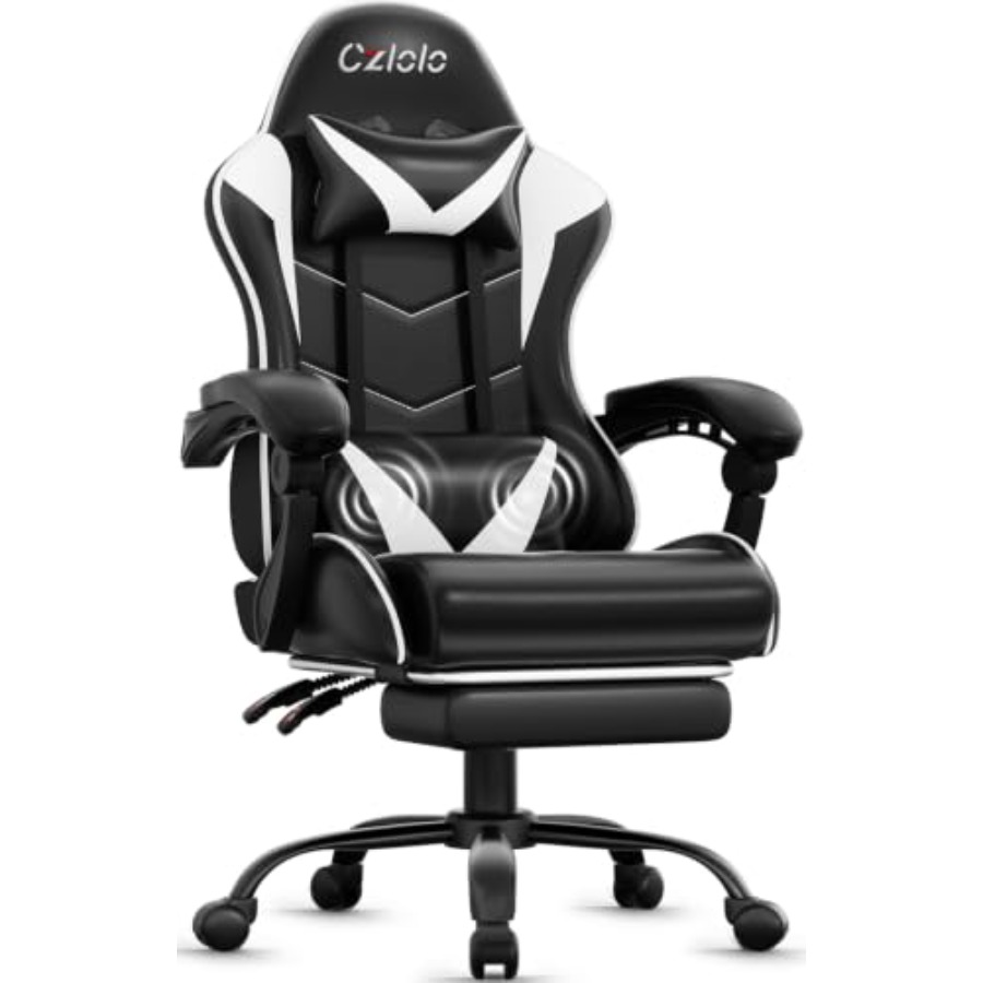 Massage - Chaise de jeu avec repose-pieds, style