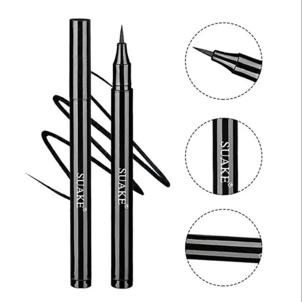 Waterproof Liquid Eyeliner Pen - Stylo Eyeliner liquide imperméable noir, 1/5