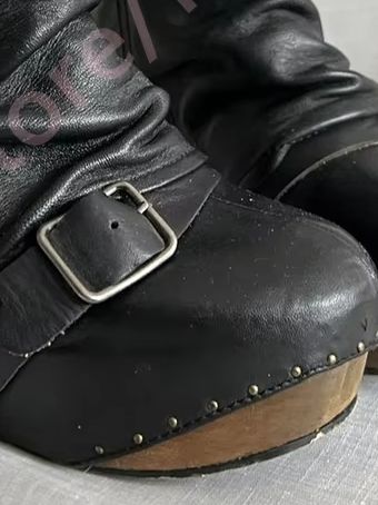 Nail Art - Bottes rétro noires pour femmes, style