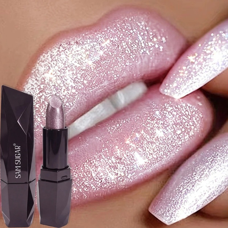 Matte Velvet Lip Tint Long Lasting - Rouge à lèvres velouté pailleté métallisé