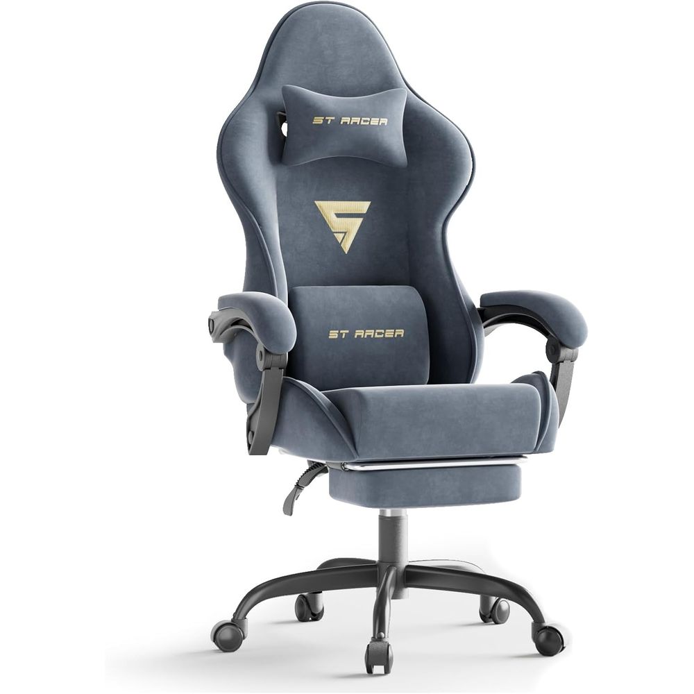 Massage - Chaise de jeu ergonomique avec repose-pieds