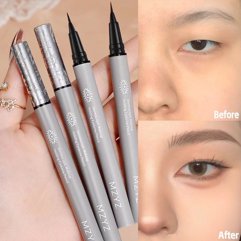 Waterproof Liquid Eyeliner Pen - Crayon à sourcils Ultra-fin, ombre couchée,