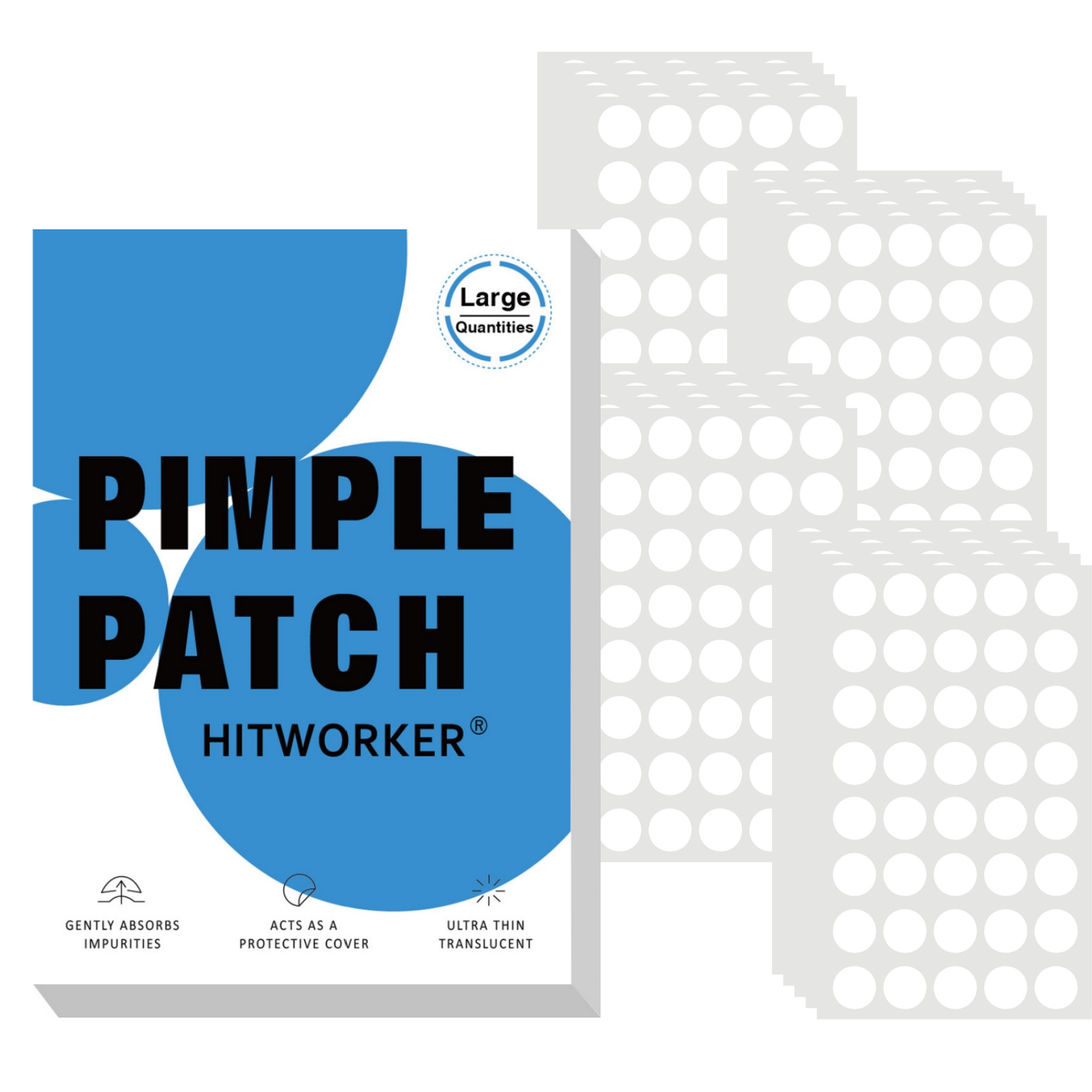 Skincare - 800 Patchs Hydrocolloïdes pour l'Acné, Autocollants