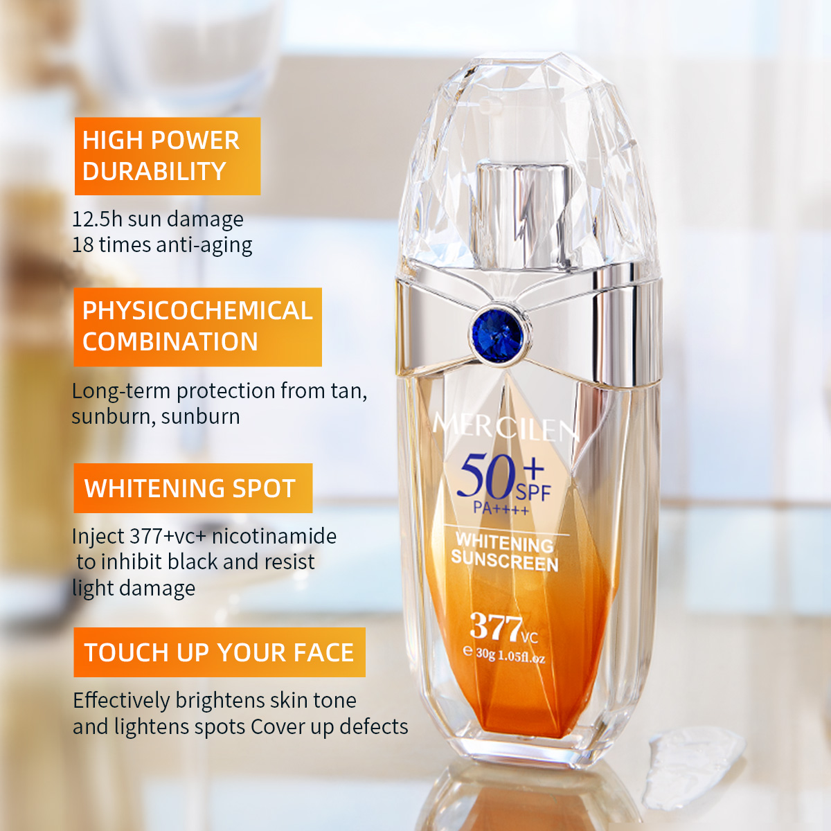 Crème solaire Mercilen 30g, Sp - Spf 50 Waterproof Sunscreen avis et prix