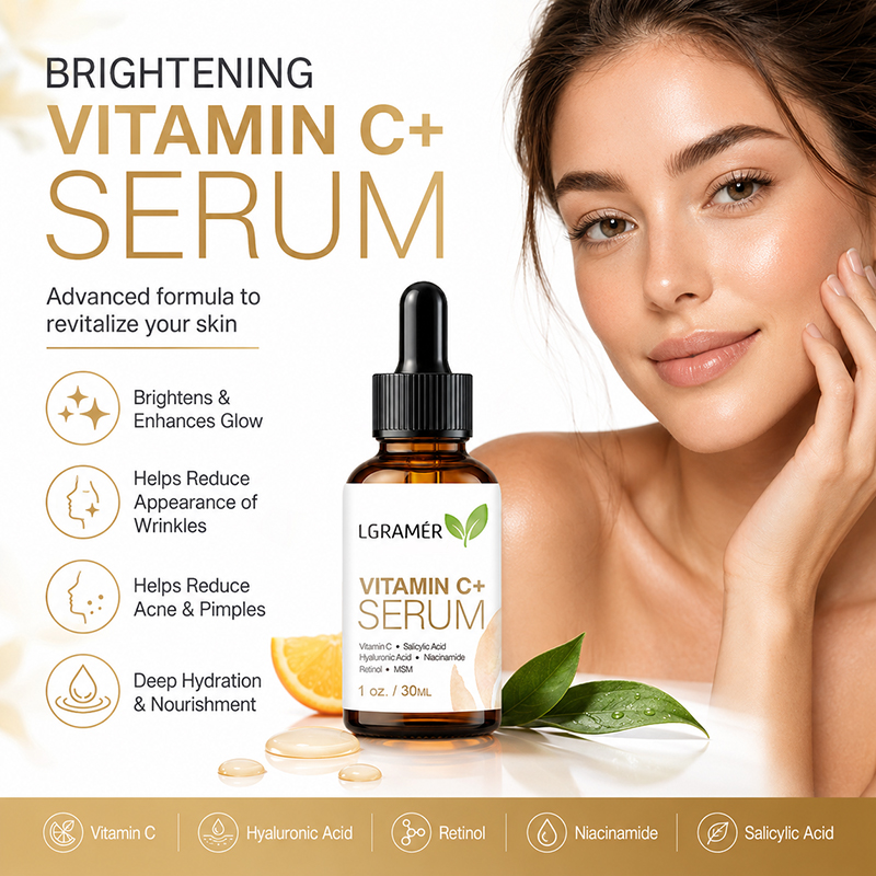 Sérum facial à la vitamine C+  - Hyaluronic Acid Facial Serum avis et prix