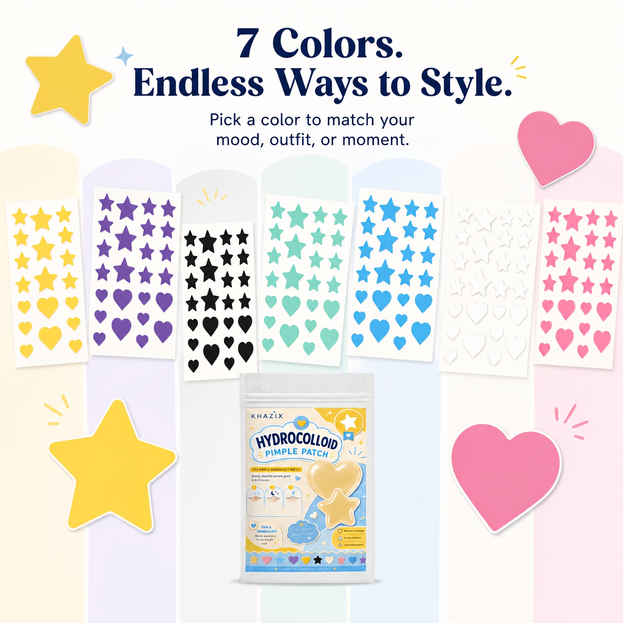 7 couleurs, 252 pièces/756 piè - Hydrocolloid Pimple Patch avis et prix