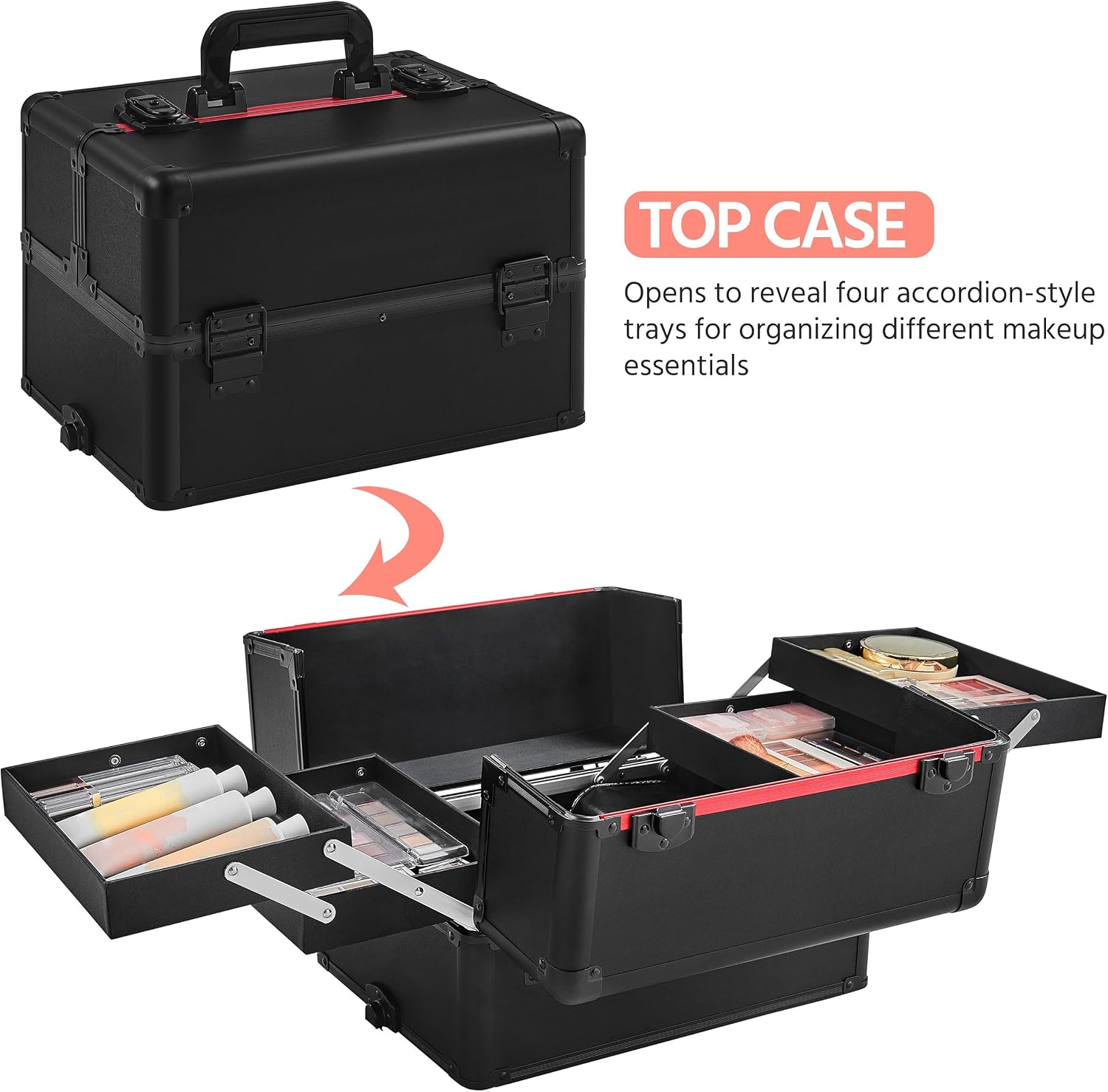 Valise de maquillage noire 4-e - Makeup avis et prix