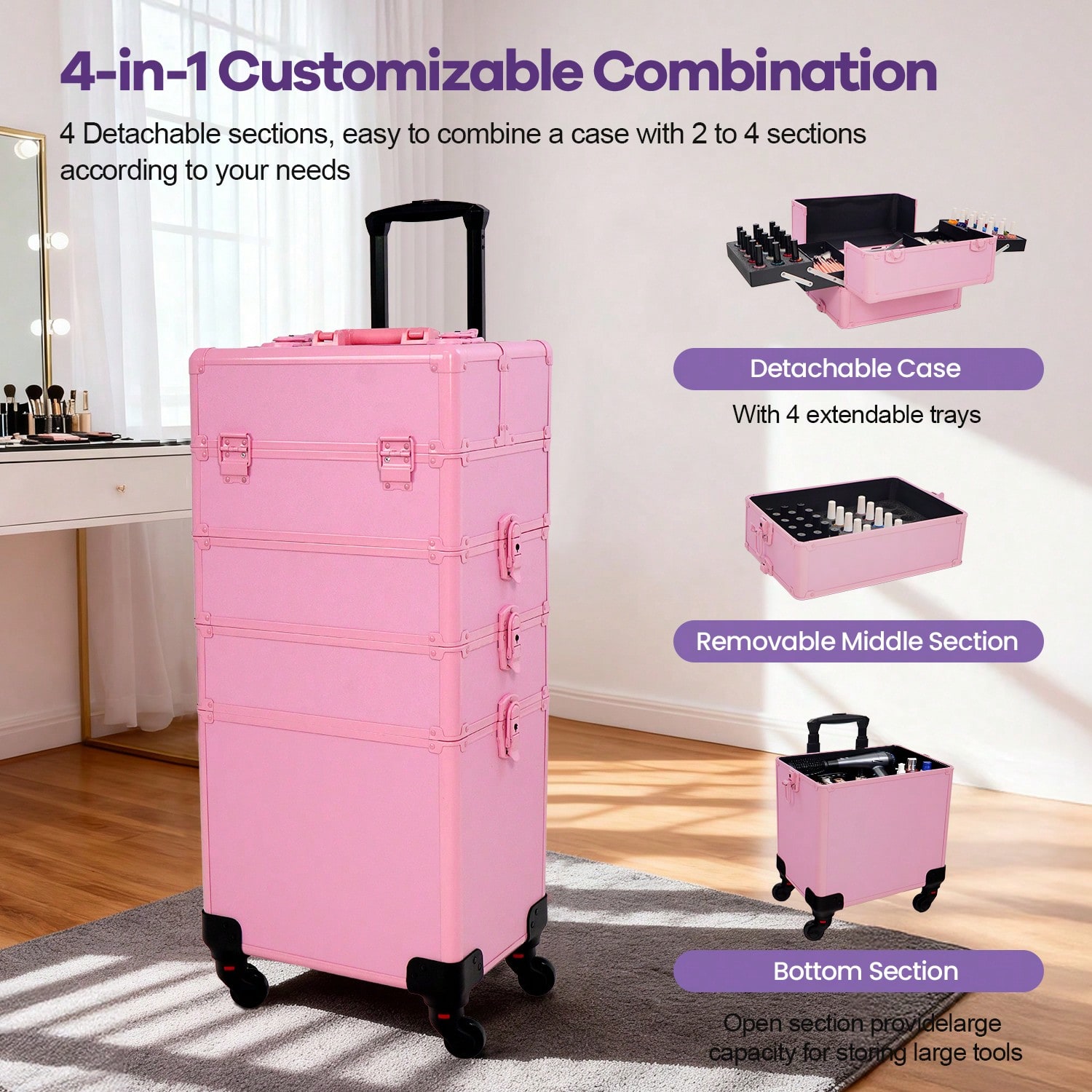 Valise de maquillage à roulett - Makeup avis et prix