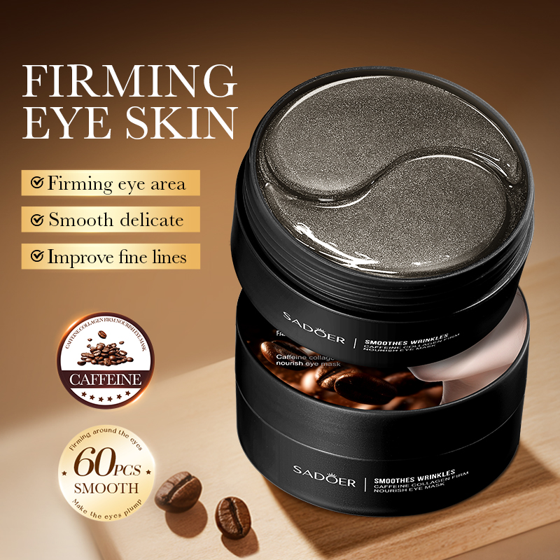 60 pièces SADOER caféine crist - Collagen Under Eye Patches avis et prix