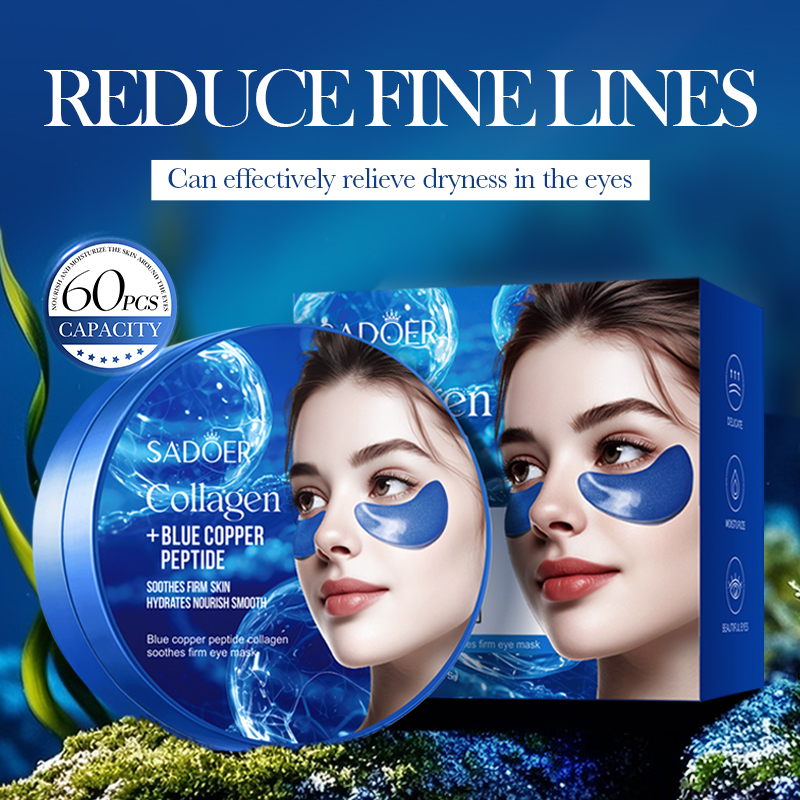 60 pièces SADOER caféine crist - Collagen Under Eye Patches avis et prix