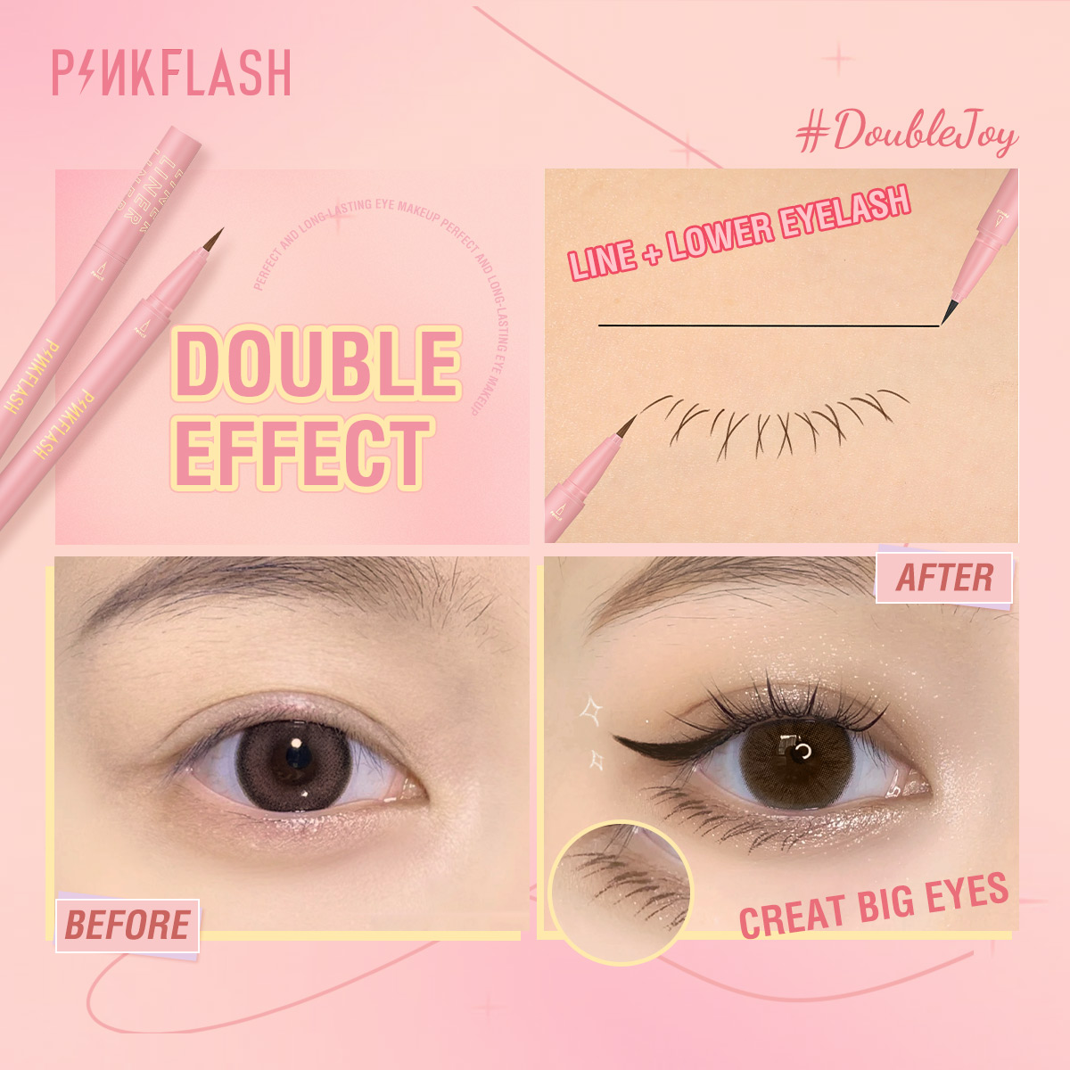 PINKFLASH – crayon Eyeliner li - Waterproof Liquid Eyeliner Pen avis et prix