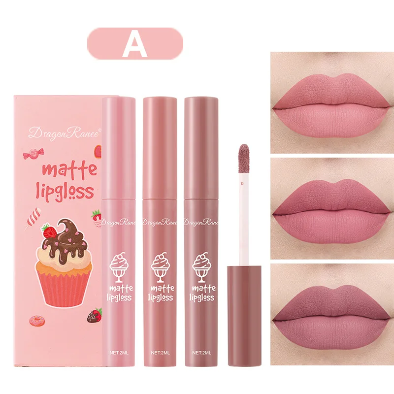 Lot de 3 rouges à lèvres liqui - Matte Velvet Lip Tint Long Lasting avis et prix