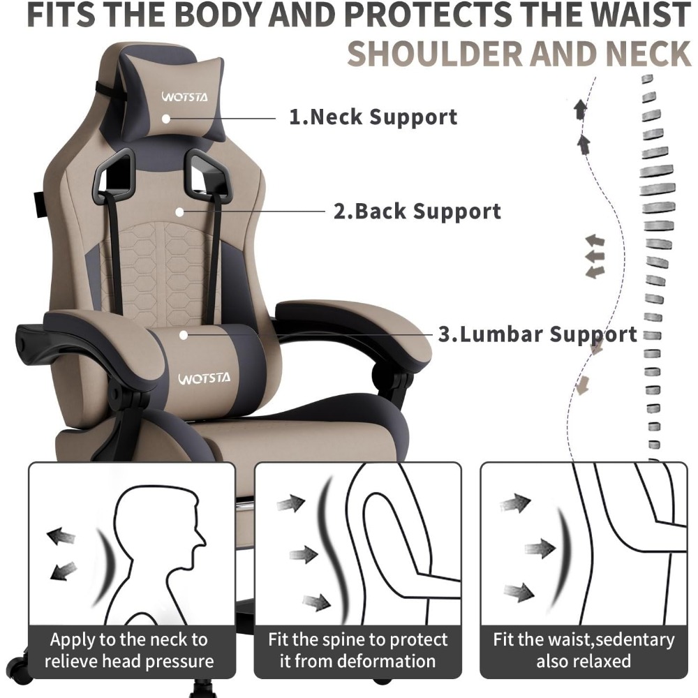 Chaise de jeu ergonomique avec - Massage avis et prix