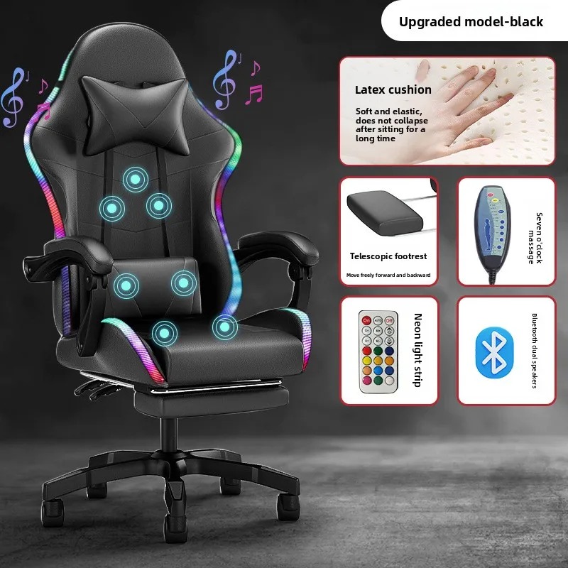 Chaise de gaming avec éclairag - Massage avis et prix