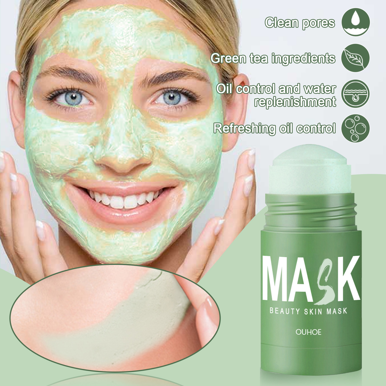 Masque Solide au Thé Vert - Ne - Green Tea Cleansing Clay Mask avis et prix
